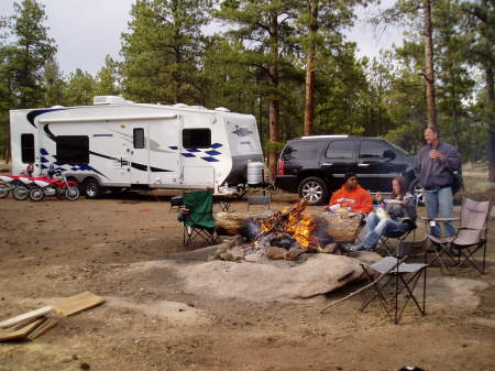 Camping and riding at Round Mtn