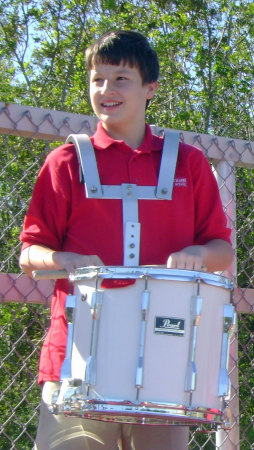 Jason on the snare drum.