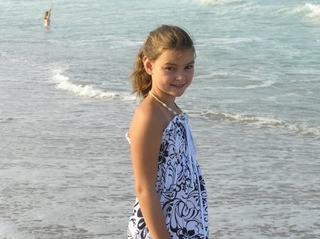 Paige on beach 2008