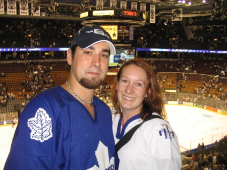 At the Leafs game