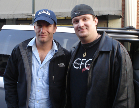 Thomas Jane and I on the set of "Killshot"