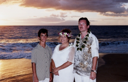 My son, my new wife, and me. Maui, 2004