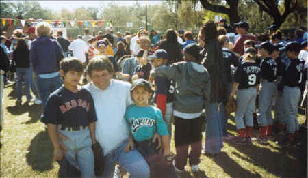 My most recent offspring: Dylan (10) & Adam (7) at Little League practice