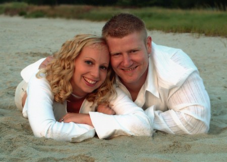 Nate(my husband) and I at Ferry Beach.