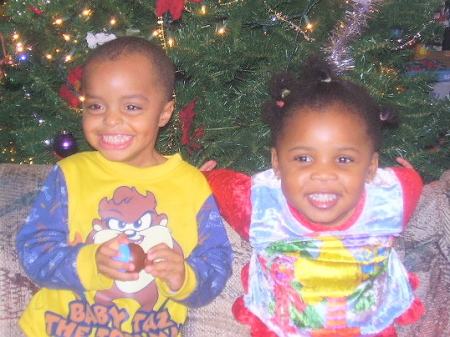 My Daughter Kayla and My Stepson Najee Chistmas Eve 2005