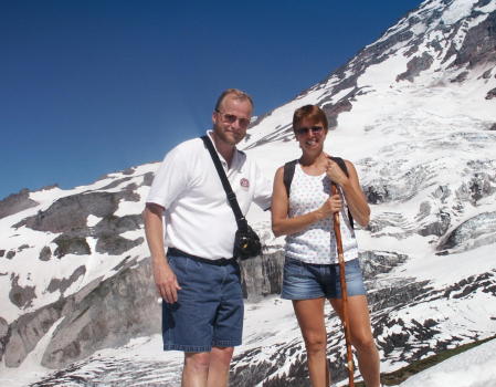 Denise and I on Mt.Rainier