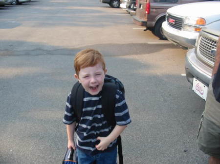 Damien's first day of preschool