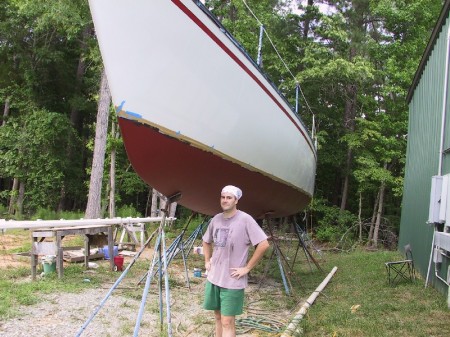 Finishing up the restoration of our Hunter 54 sailboat.