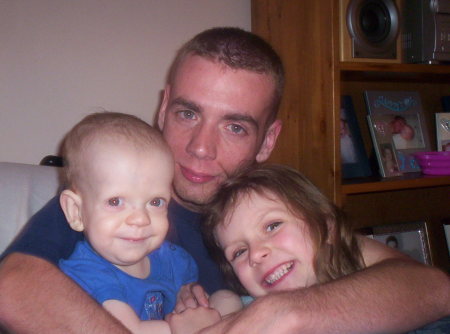 my spouse,Shaun with our son and daughter