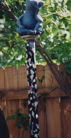 The Garden Pole I designed with Stained glass.