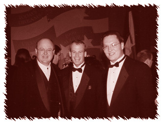Steven Dick, Rob Cunningham & Me at Vilsack's Inaugural Ball