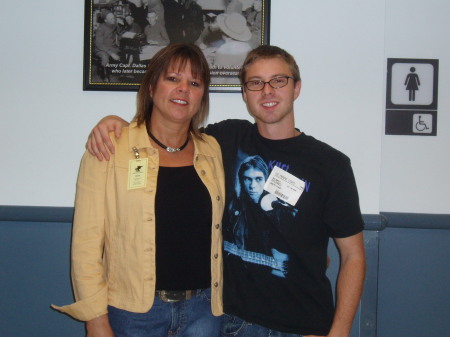 My son, Chase and me on the day he was sworn into the Marines, November 8, 2005