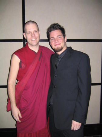 Sherab (Br. Sean) with Ryan, bassist for ARYA 2005