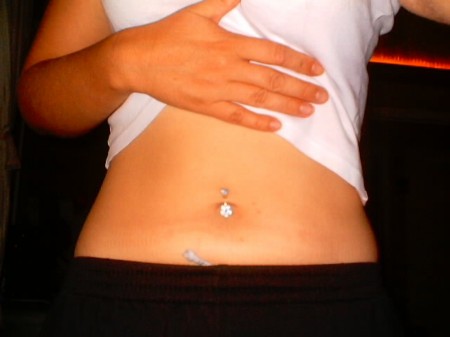 Bellybutton pierced