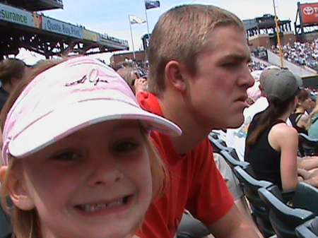 Trent and Tristin at the Rockies game