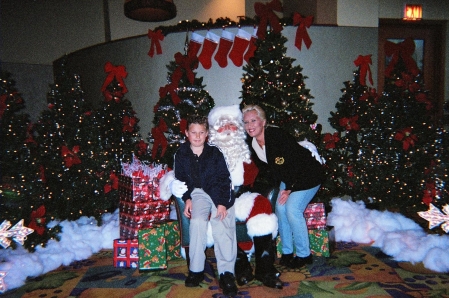 Joseph and Mom with Santa 2004