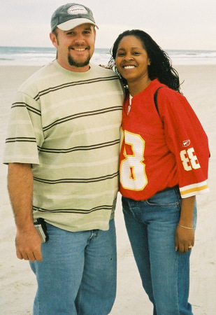 My husband and I at Daytona Beach (Christmas 2003)