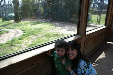 Melissa and chase at the zoo in Tyler Texas