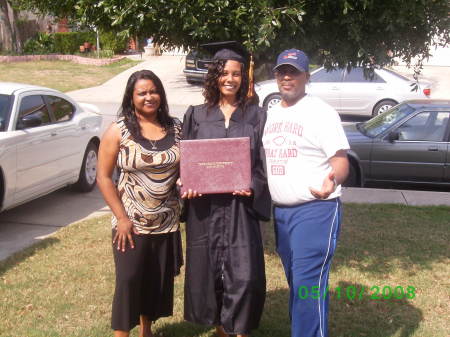 Me and My Hubby & My Niece Graduating