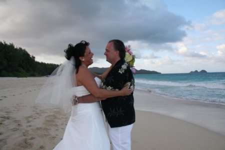Married on the beach in Hawaii 2008