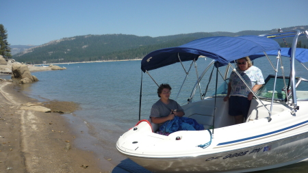 Boat at Shaver Lake