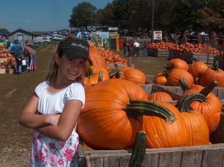 Gillian and pumpkins