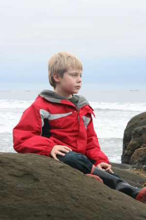 My son, Cameron at the beach