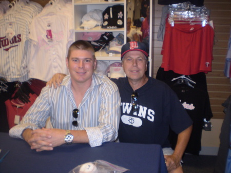 Me with Minnesota Twins pitcher Brian Bass
