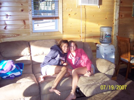 My Daughter and her friend at our cabin.