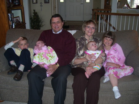 Steve and me with the 4 grandkids