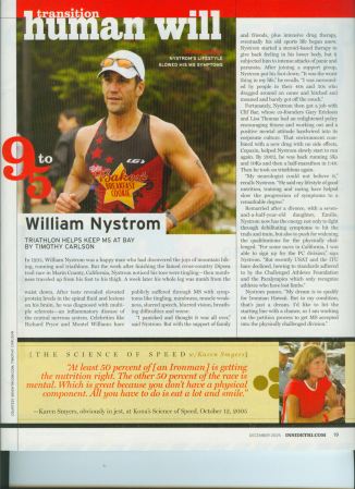 Inside Triathlon magazine interview Dec 2005
