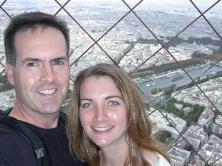 On top of the Eiffel Tower.