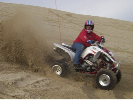 Hubby Playing in the sand