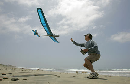 Tom with his glider