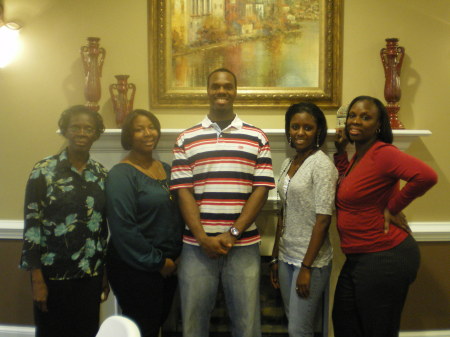 Grandma, daughters, son and me in Atlanta