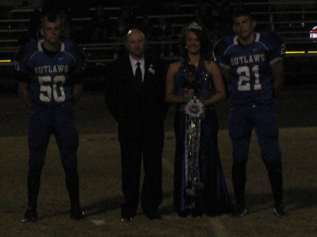 Beth, her dad and escorts