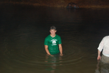 TJ goes cave swimming in Belize
