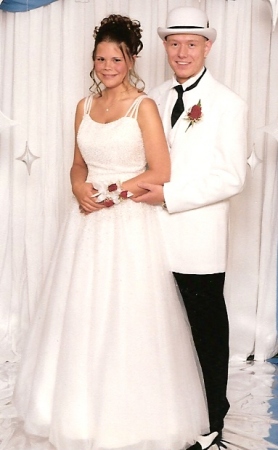 Missy and Brandon at prom/ now married