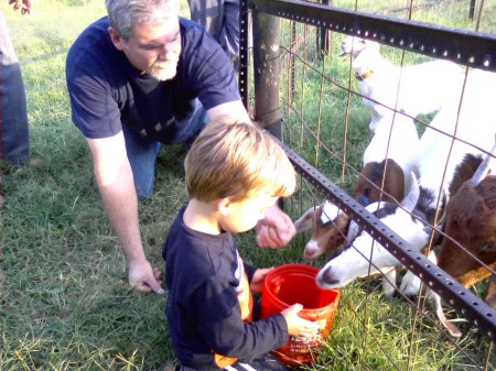Visiting June's Goats