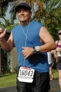 husband Tom in the Honolulu Marathon
