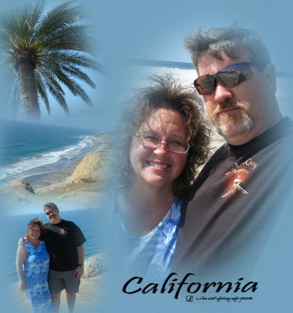 my husband and I in California