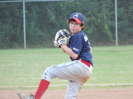 My son, Chris, playing baseball.