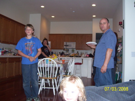 My friends in my kitchen waiting for 4th firew