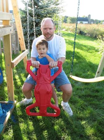 Trying out new playset -  Summer 2007