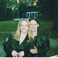 Jenn (my sister) and Me at a wedding