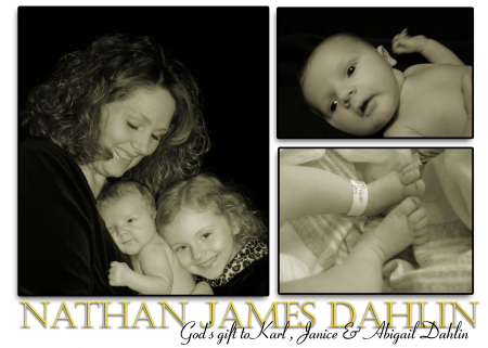 Nathan's Birth Announcement 2008