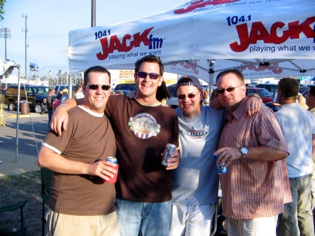 TAILGATE PARTY WITH BUDDIES AT A SAINTS GAME