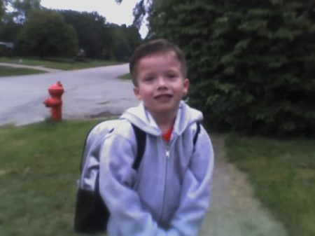 MY SONS FIRST DAY OF SCHOOL.