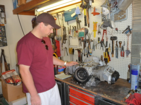 Charles in his home workshop.