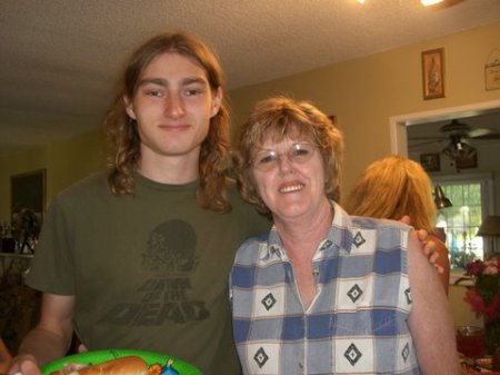 My son Dylan and his granny - Aug 2008